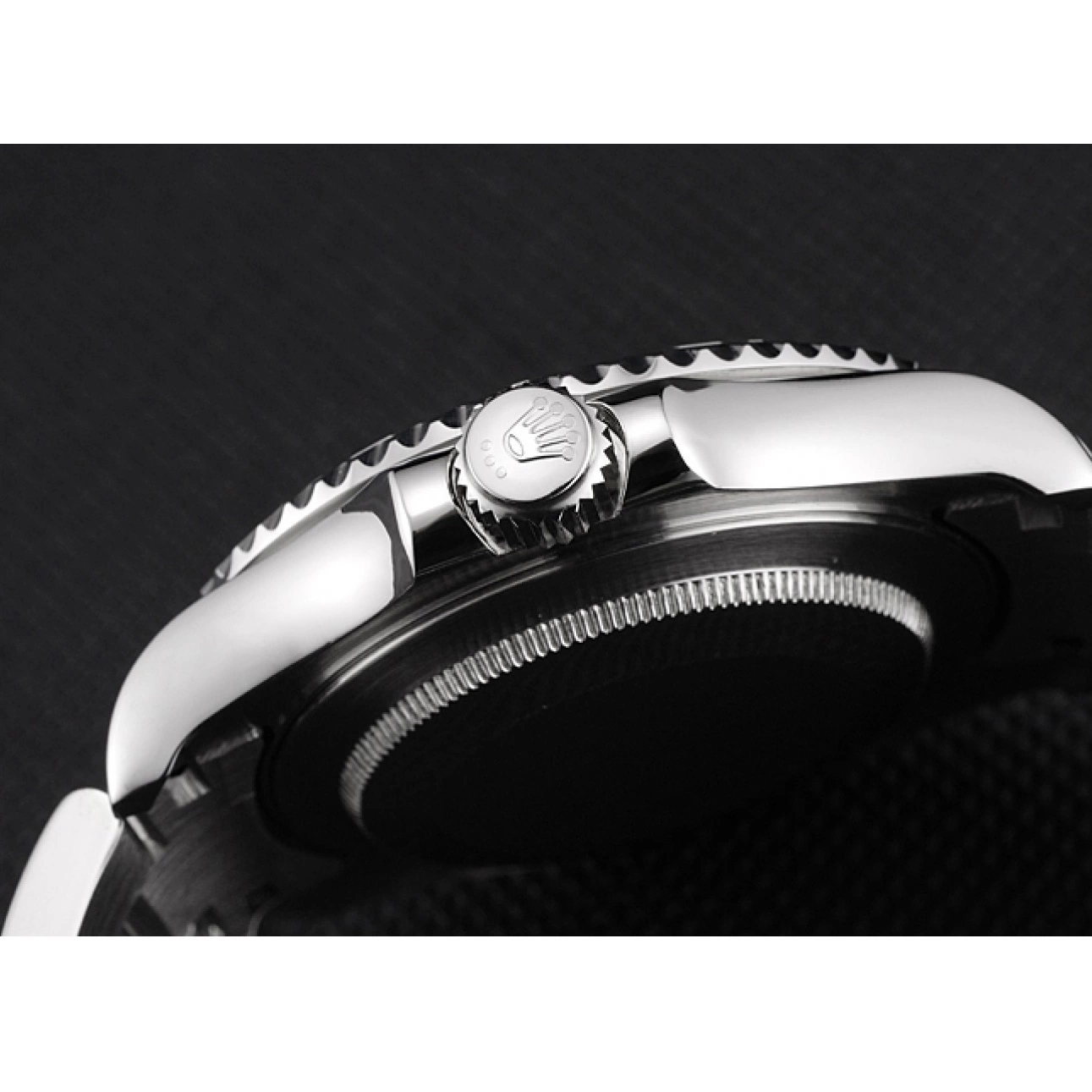AAA replica watch Case Bracelet Dial Stainless Rolex Black Yacht-Master Swiss Steel And 0628